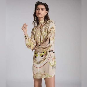 NWT $380 Reiss Jessie Printed Shift Mini Dress